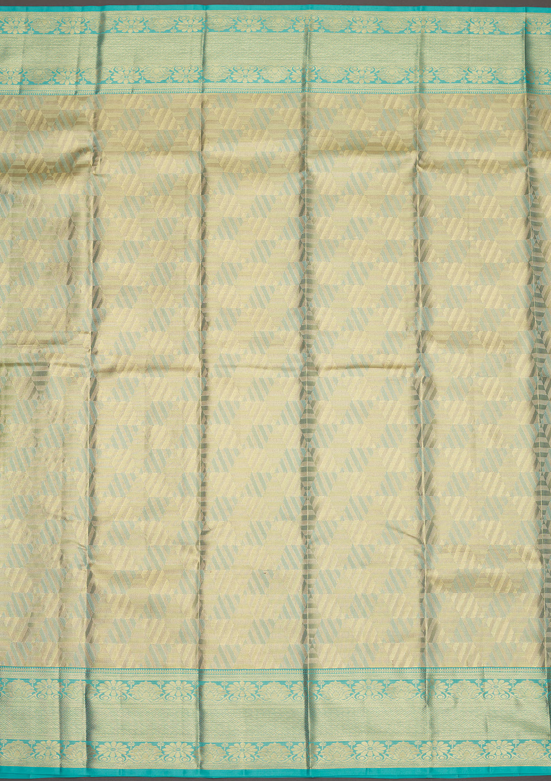 Sky Blue Zariwork Pure Silk Saree