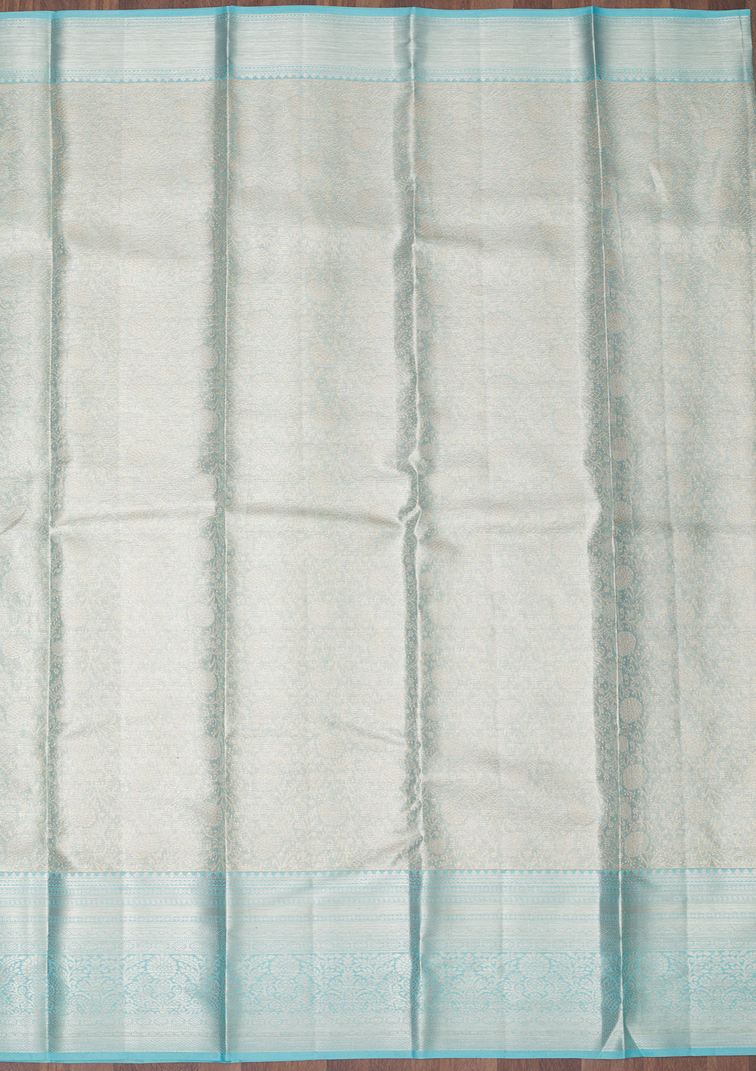 Sky Blue Zariwork Pure Silk Saree