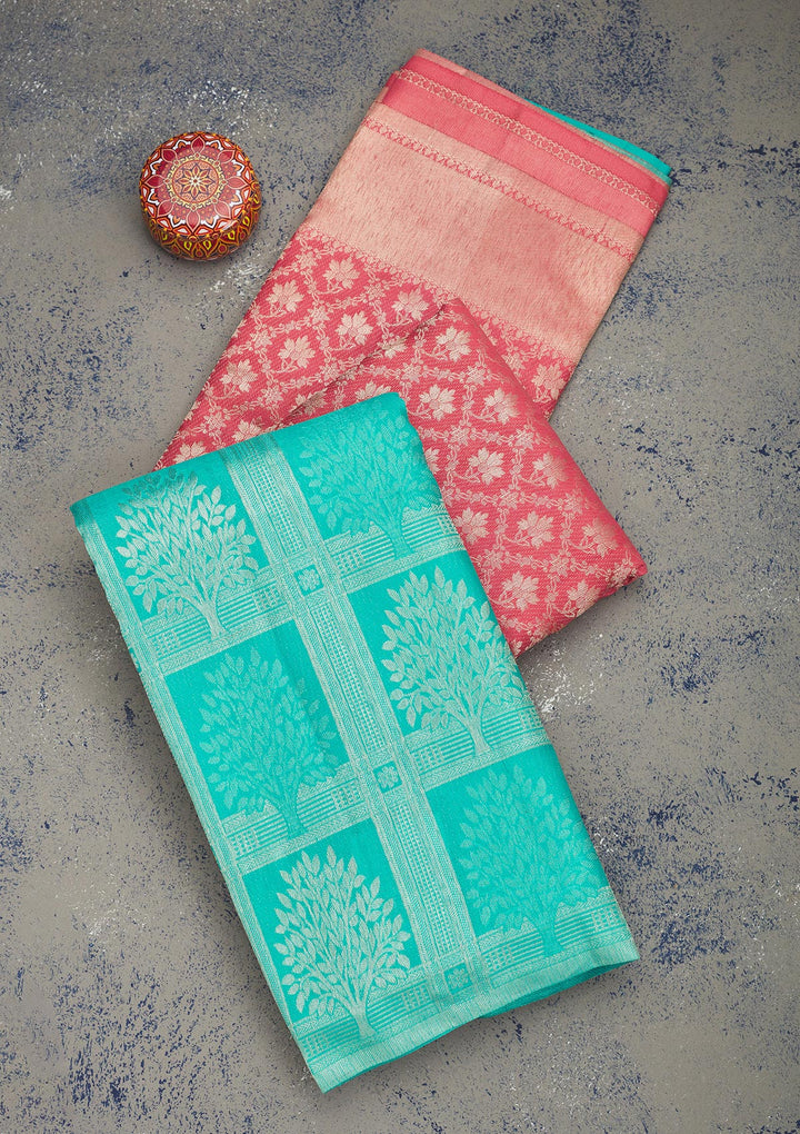 Sky Blue Zariwork Pure Silk Saree