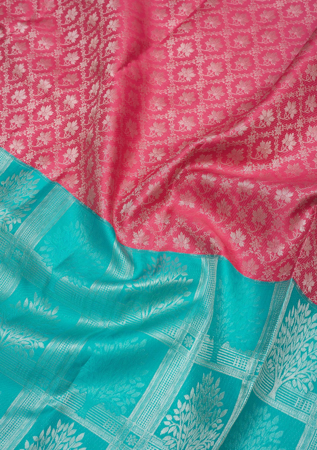 Sky Blue Zariwork Pure Silk Saree