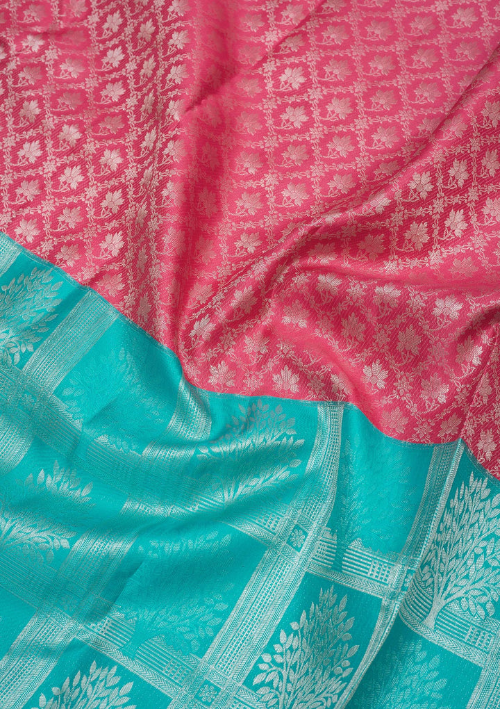 Sky Blue Zariwork Pure Silk Saree
