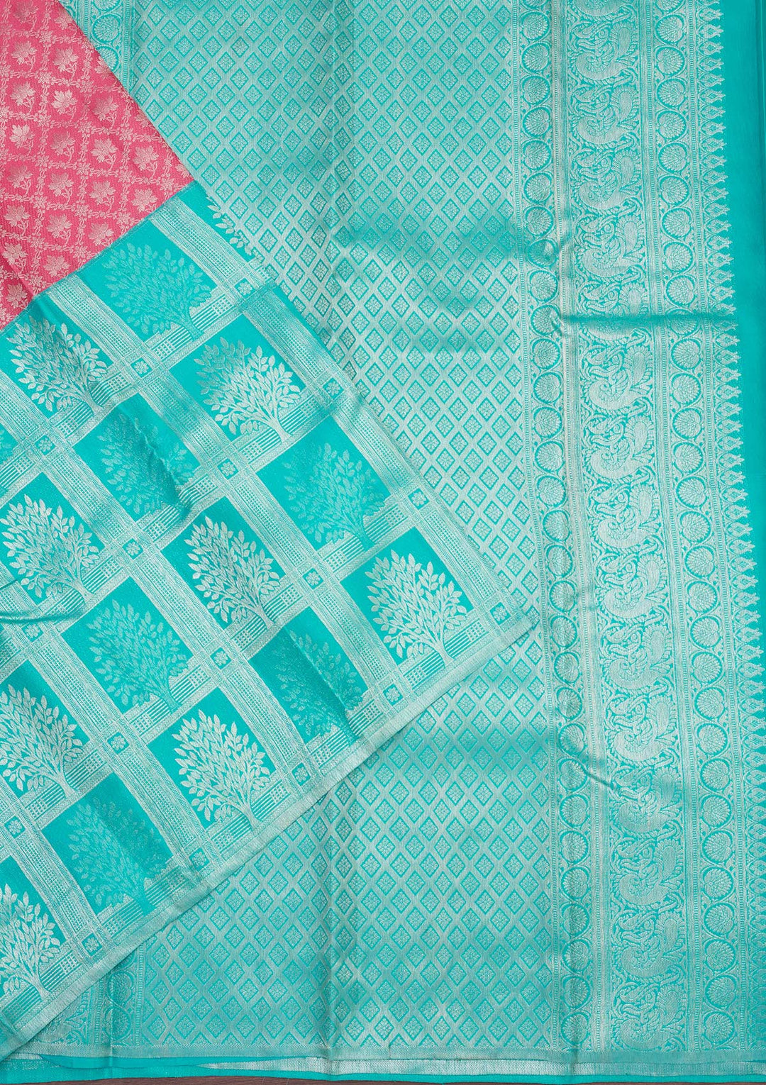 Sky Blue Zariwork Pure Silk Saree