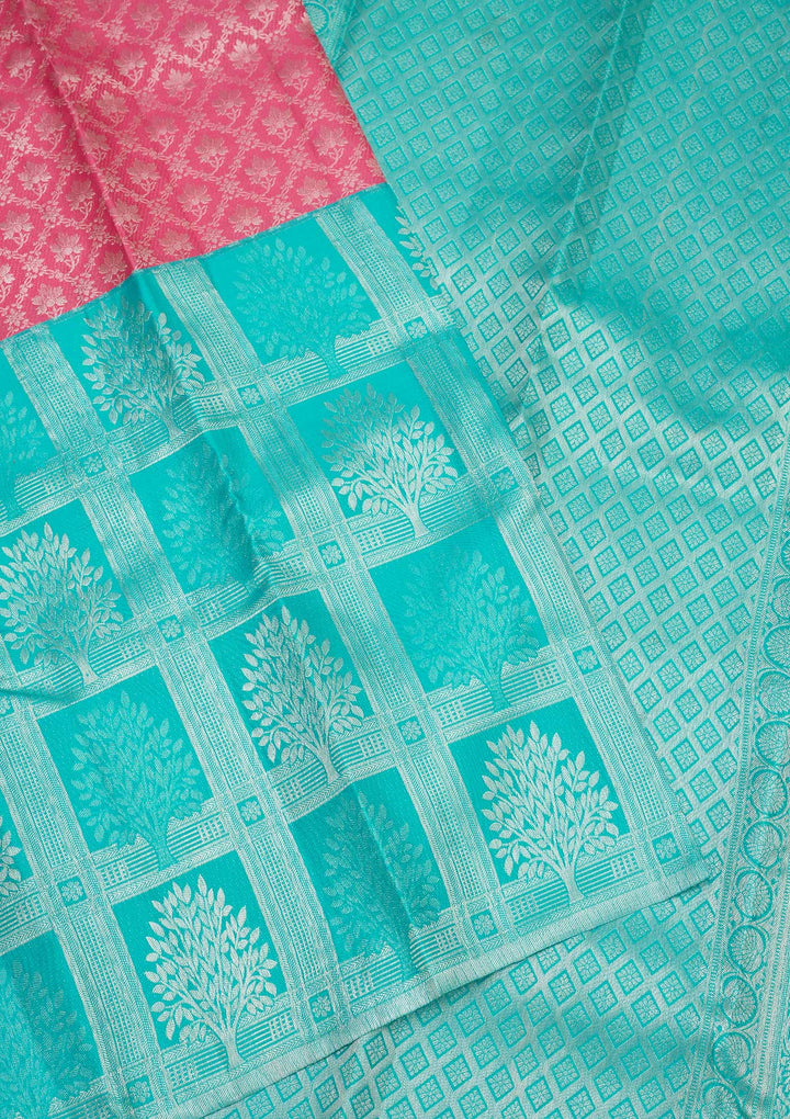 Sky Blue Zariwork Pure Silk Saree