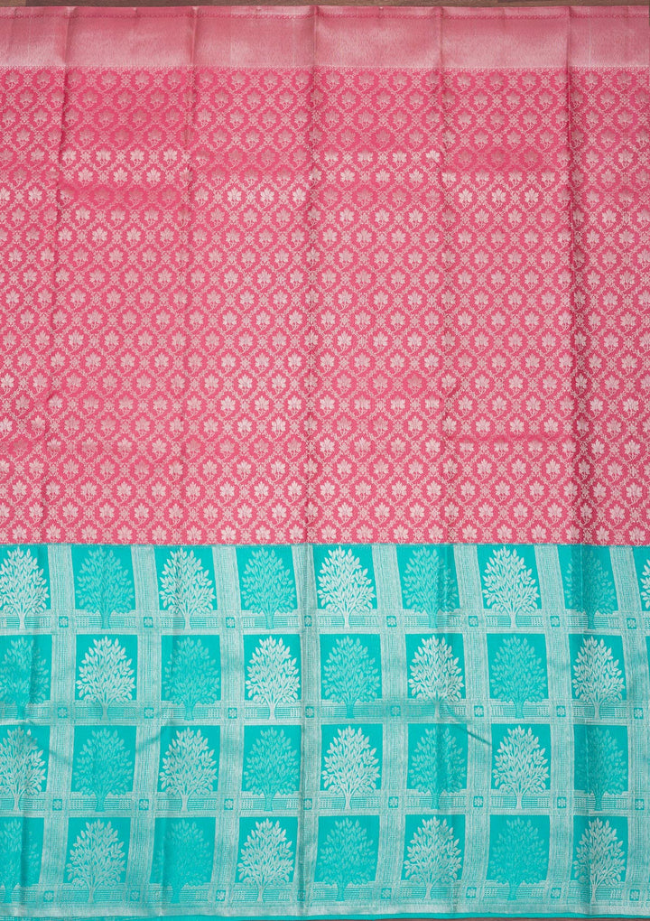 Sky Blue Zariwork Pure Silk Saree
