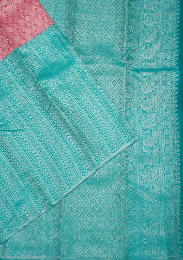 Sky Blue Zariwork Pure Silk Saree