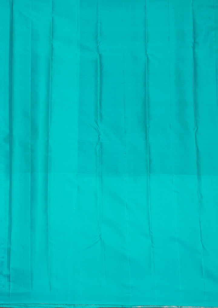 Sky Blue Zariwork Pure Silk Saree