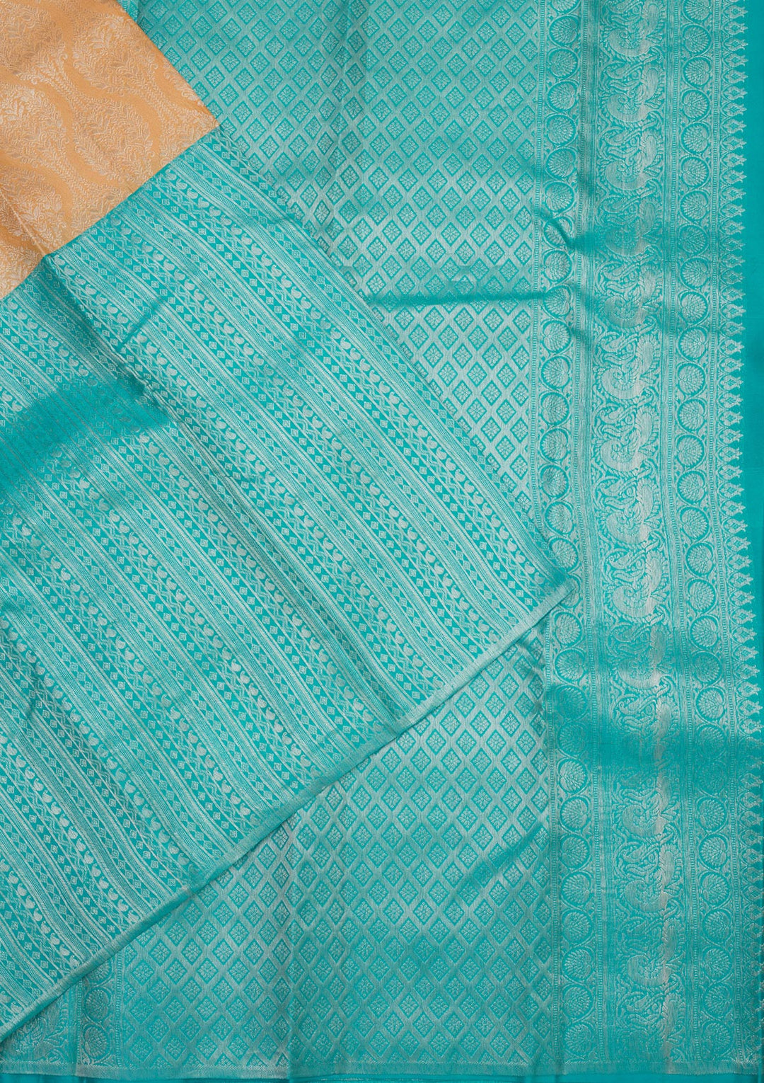 Sky Blue Zariwork Pure Silk Saree