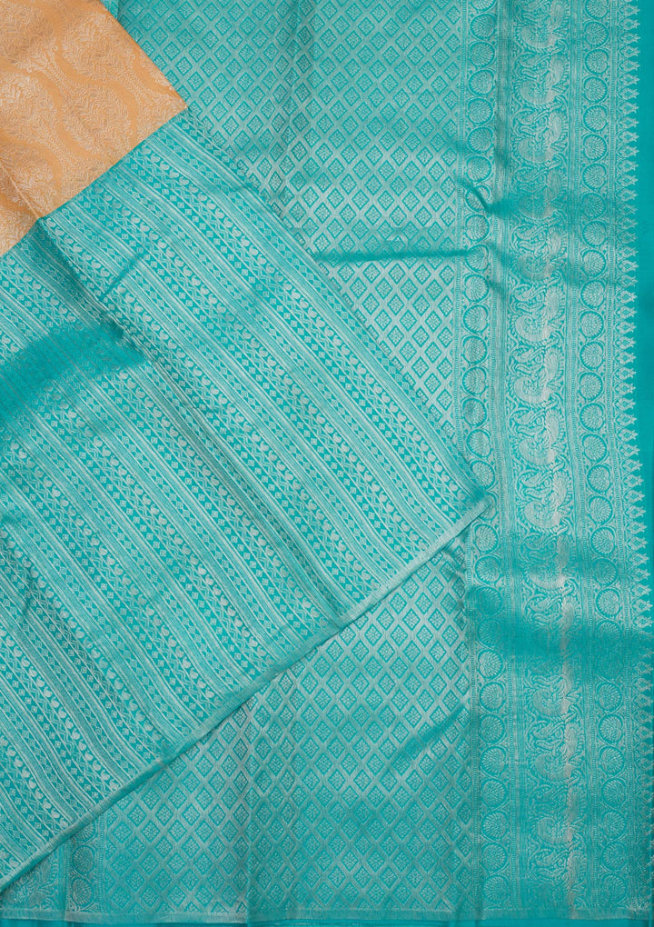 Sky Blue Zariwork Pure Silk Saree