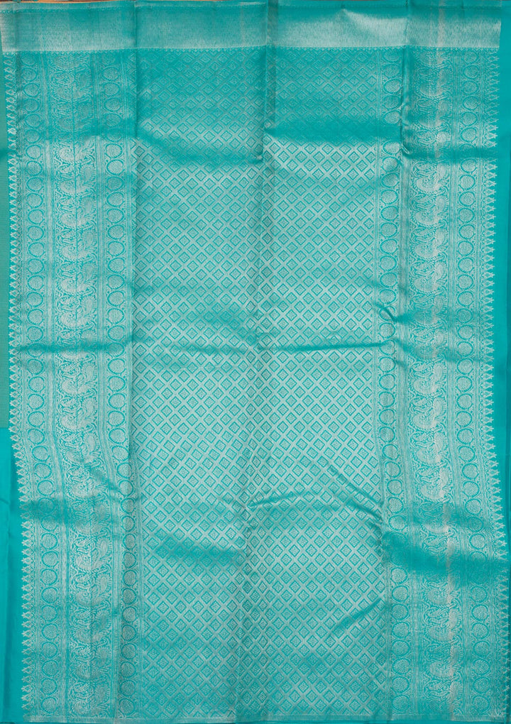 Sky Blue Zariwork Pure Silk Saree