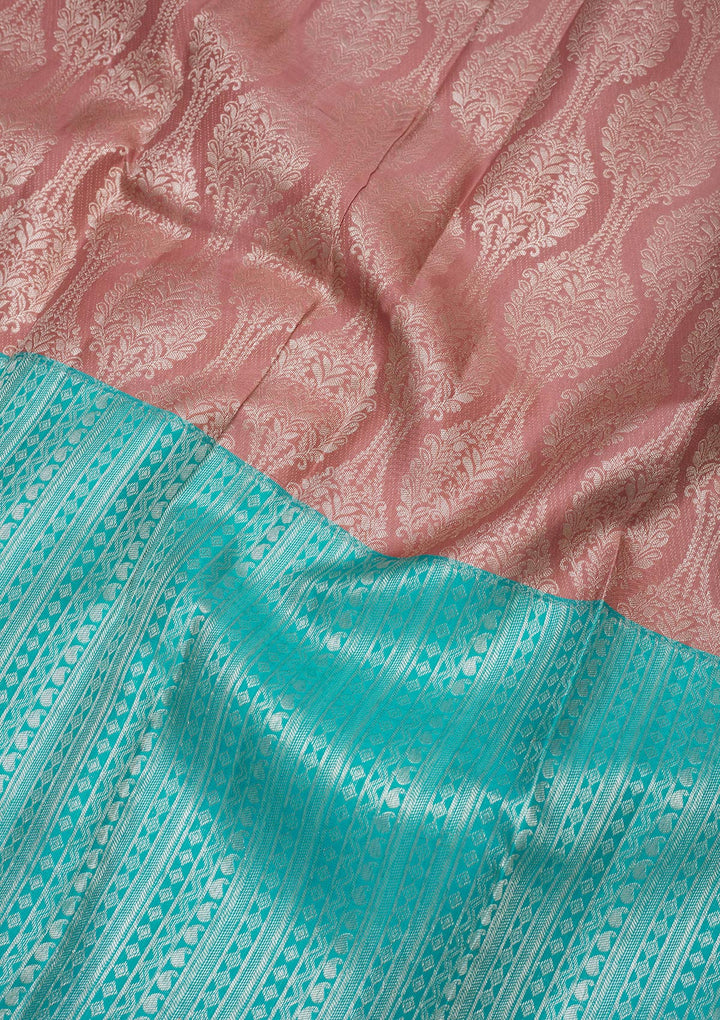 Sky Blue Zariwork Pure Silk Saree