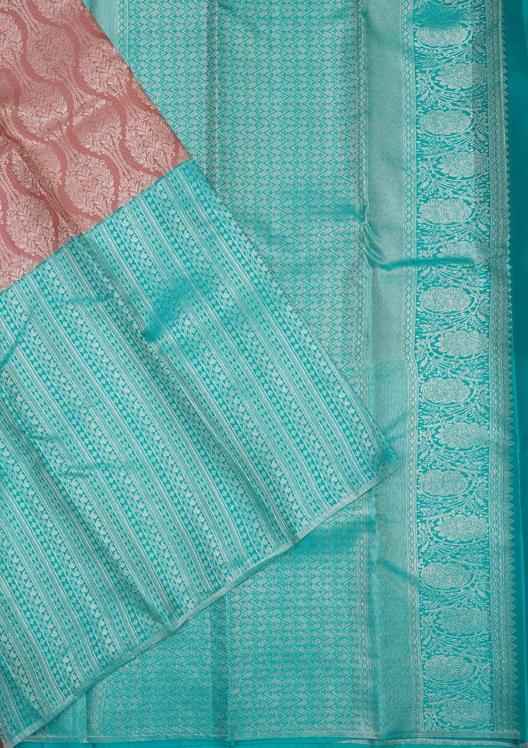 Sky Blue Zariwork Pure Silk Saree