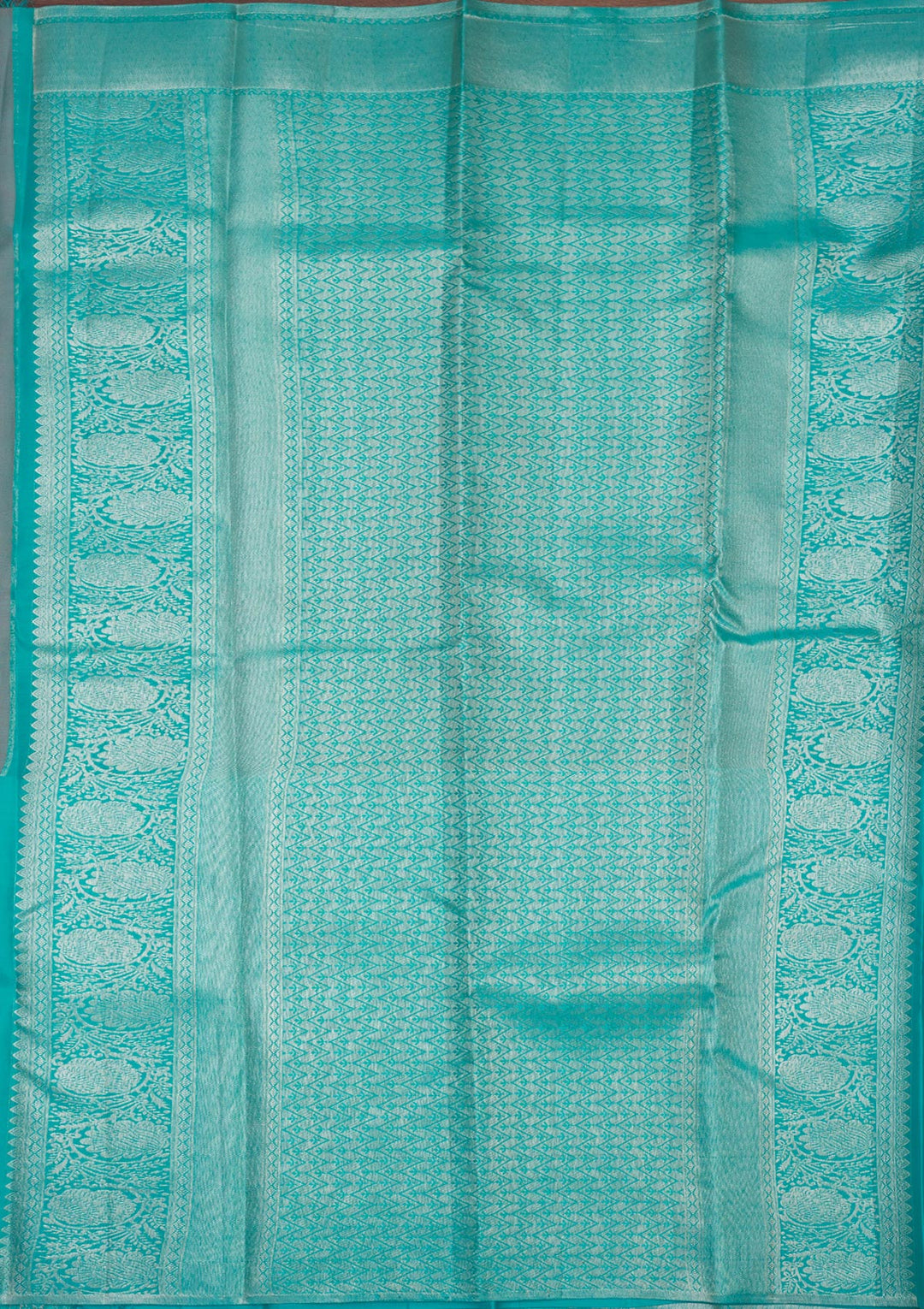 Sky Blue Zariwork Pure Silk Saree