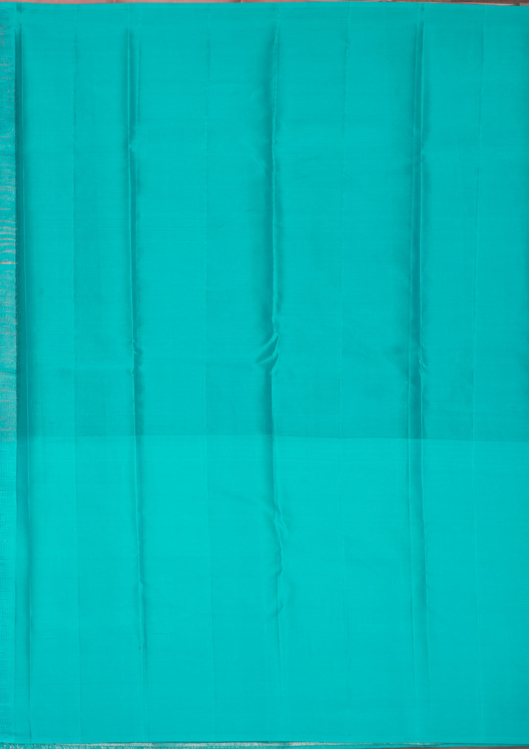 Sky Blue Zariwork Pure Silk Saree