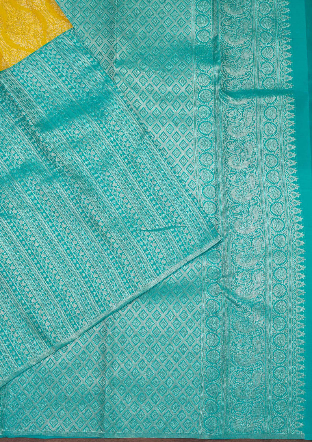 Sky Blue Zariwork Pure Silk Saree