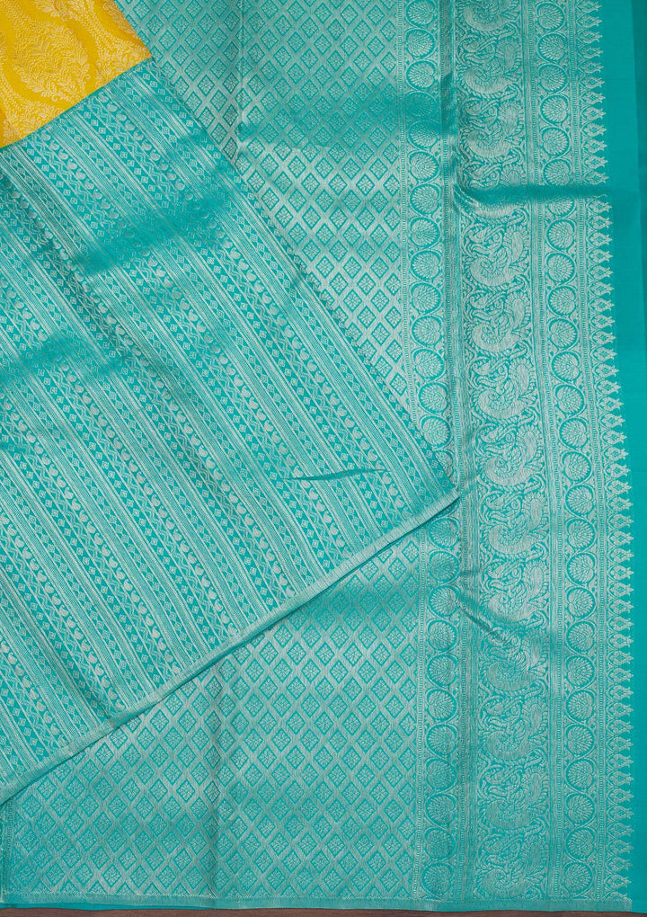 Sky Blue Zariwork Pure Silk Saree
