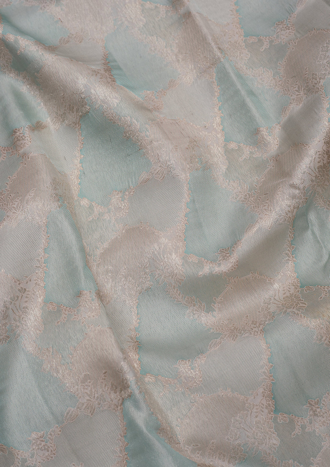 Sky Blue Zariwork Pure Silk Saree