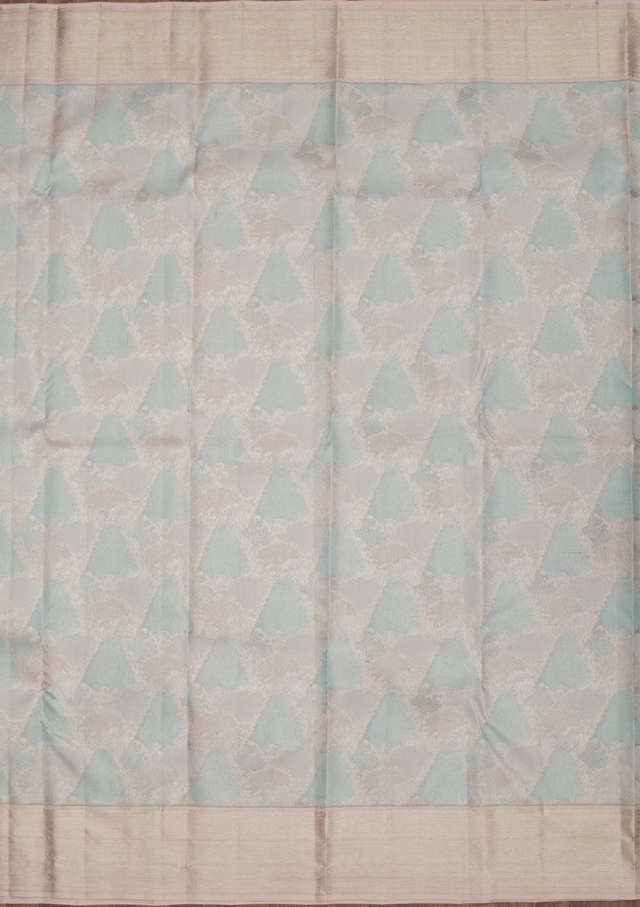 Sky Blue Zariwork Pure Silk Saree