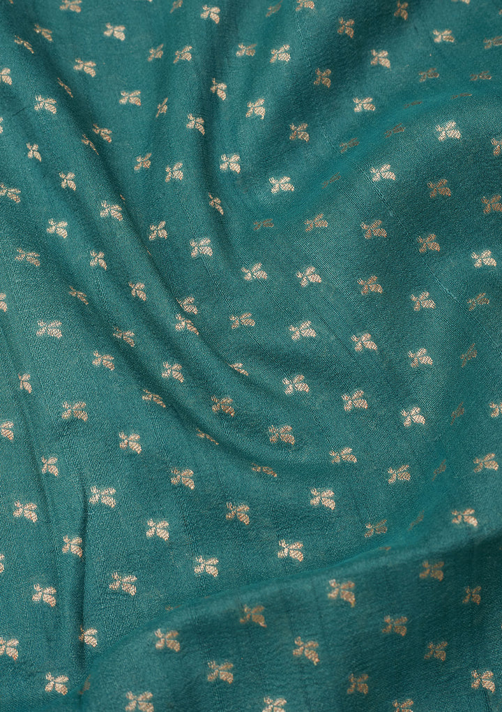 Sky Blue Zariwork Pure Silk Saree
