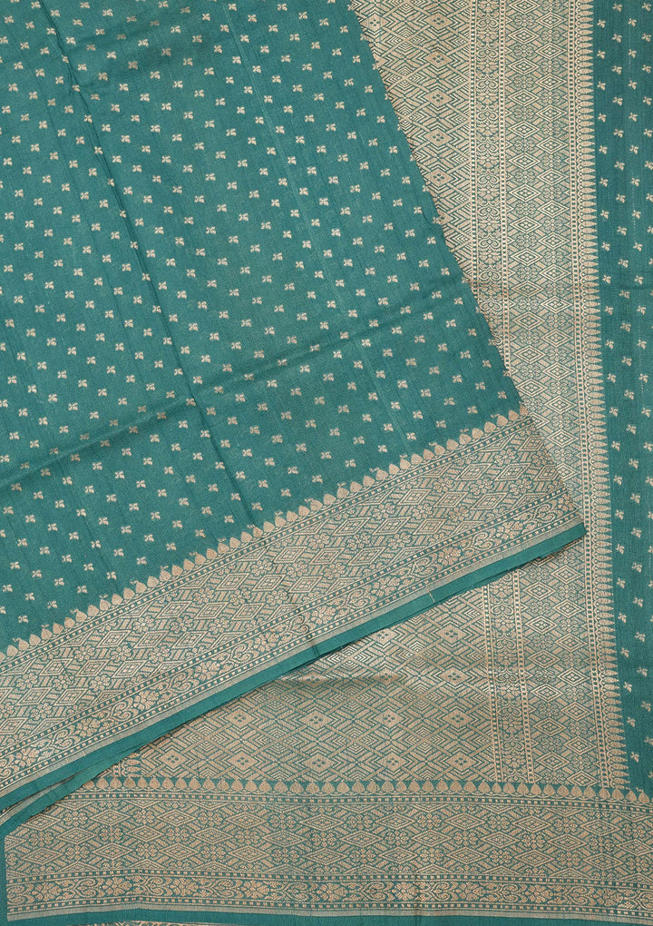 Sky Blue Zariwork Pure Silk Saree