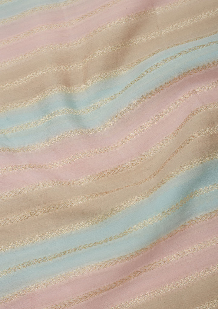 Sky Blue Zariwork Pure Silk Saree