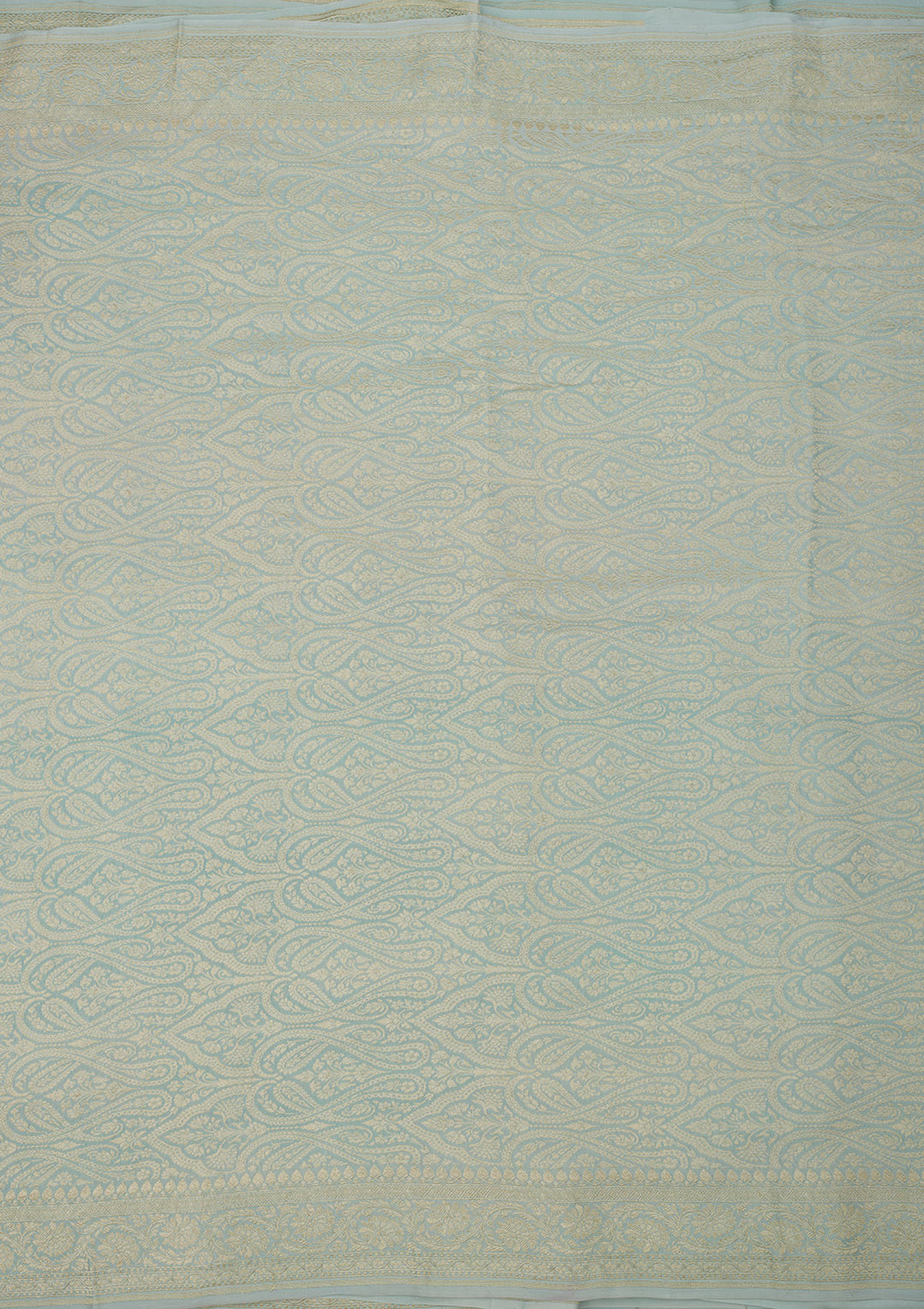 Sky Blue Zariwork Pure Silk Saree