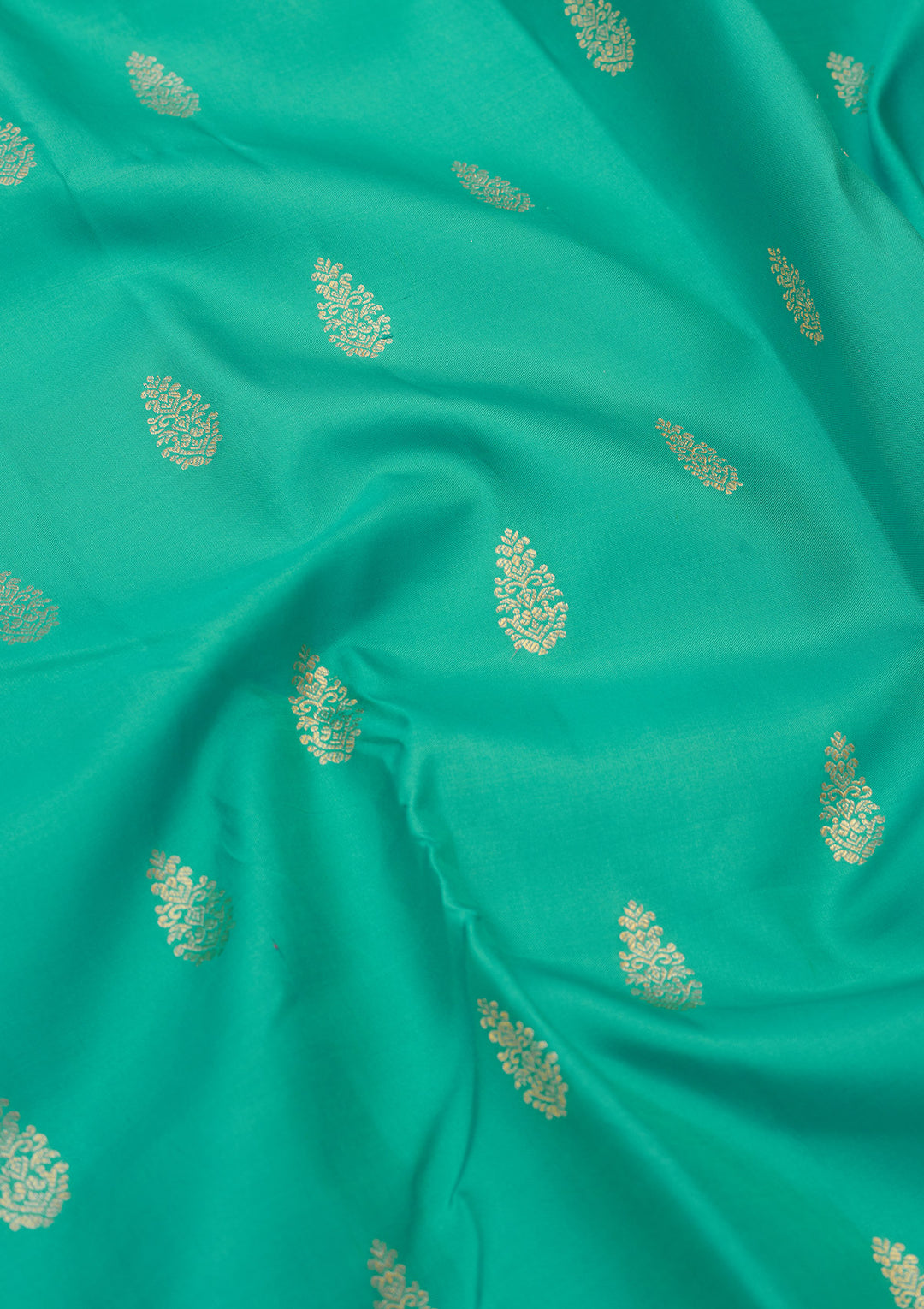 Turquoise Blue Zariwork Pure Silk Saree