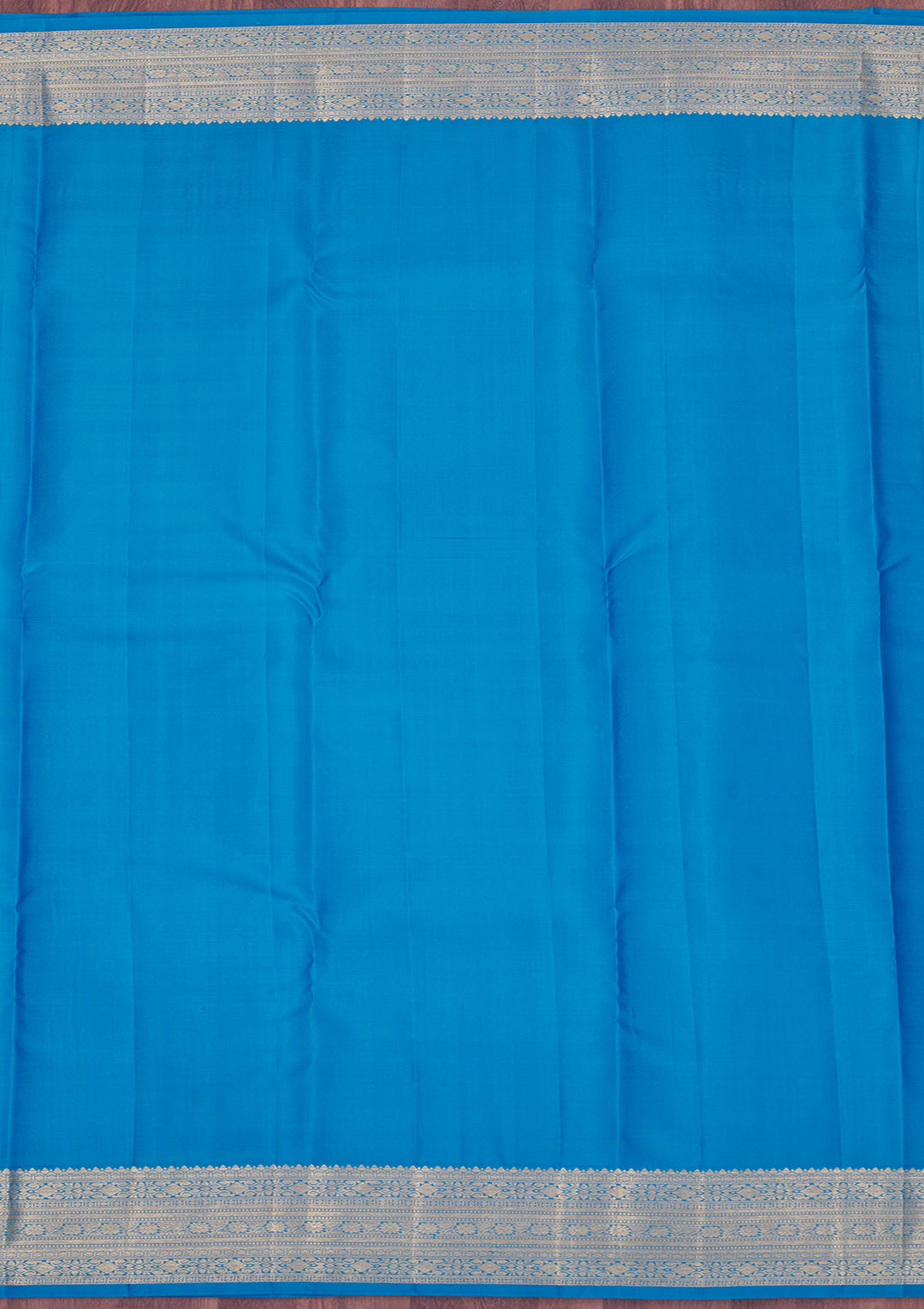 Turquoise Blue Zariwork Pure Silk Saree