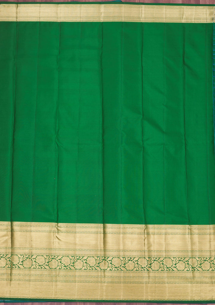 Turquoise Blue Zariwork Pure Silk Saree