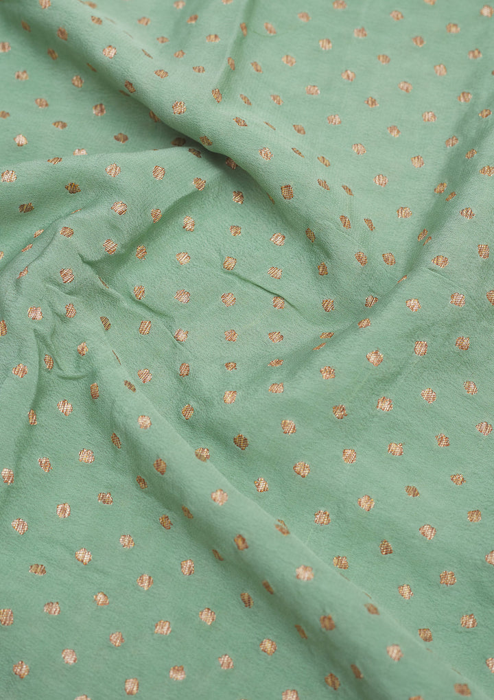 Turquoise Blue Zariwork Art Silk Saree