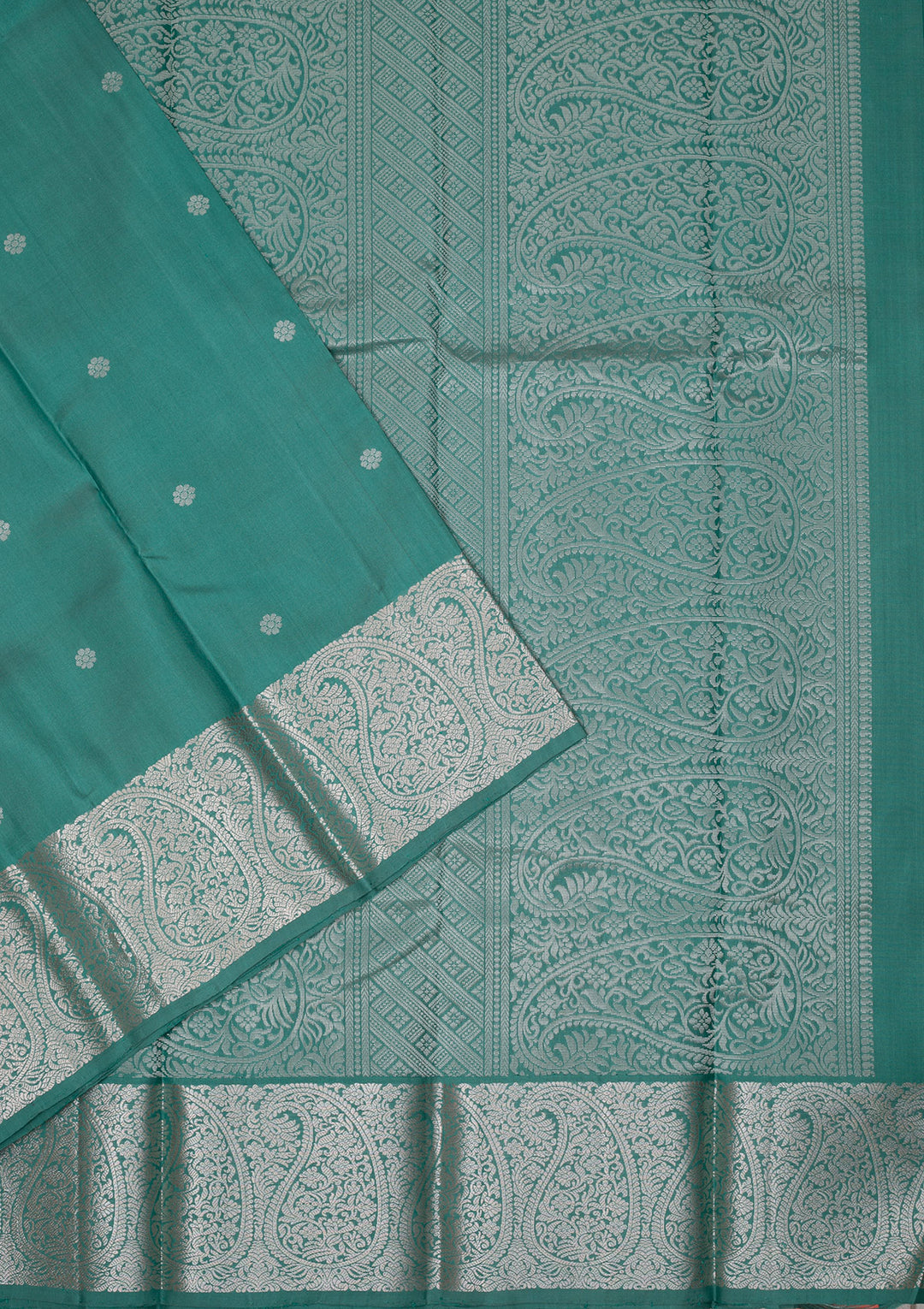 Turquoise Blue Zariwork Banarasi Pure Silk Saree