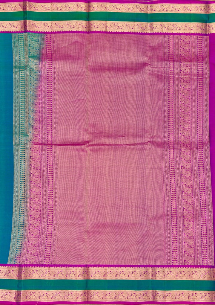 Turquoise Blue Zariwork Pure Silk Saree