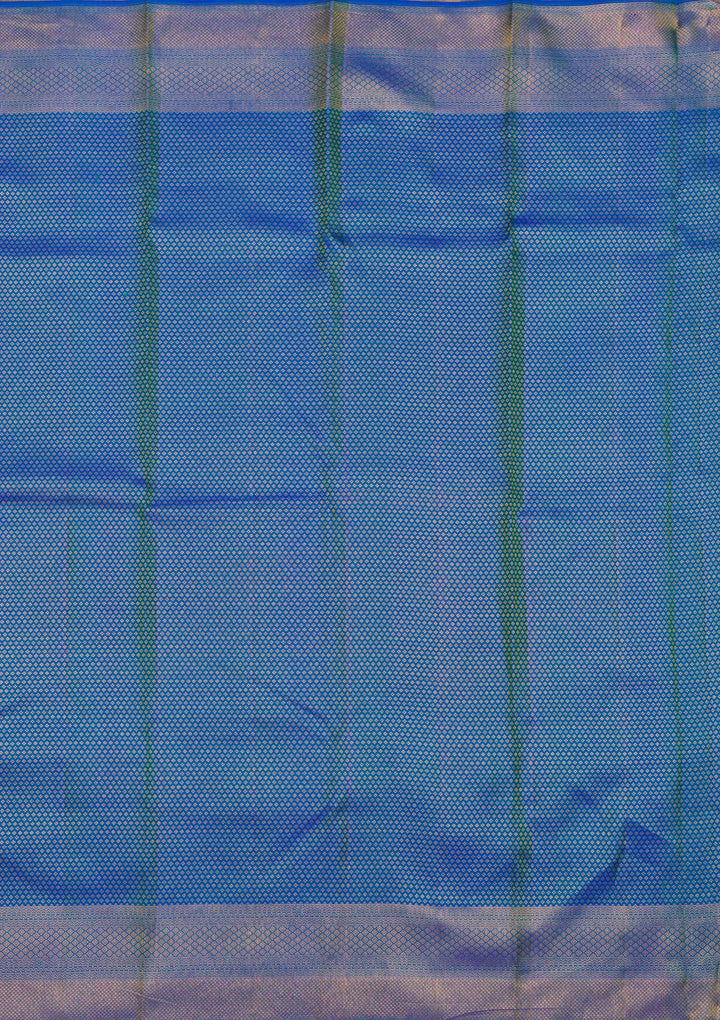 Turquoise Blue Zariwork Pure Silk Saree