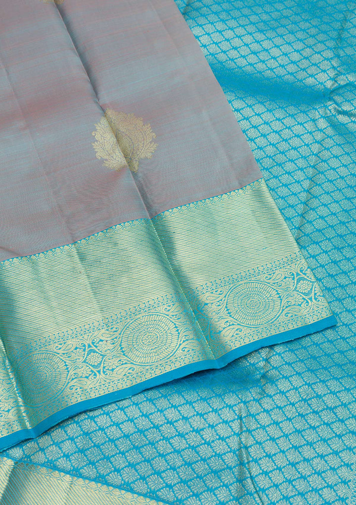 Grey Zariwork Pure Silk Saree