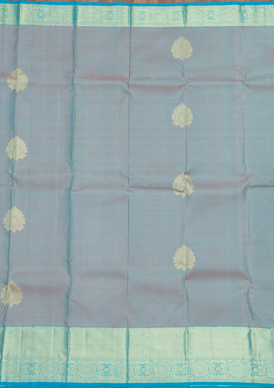 Grey Zariwork Pure Silk Saree