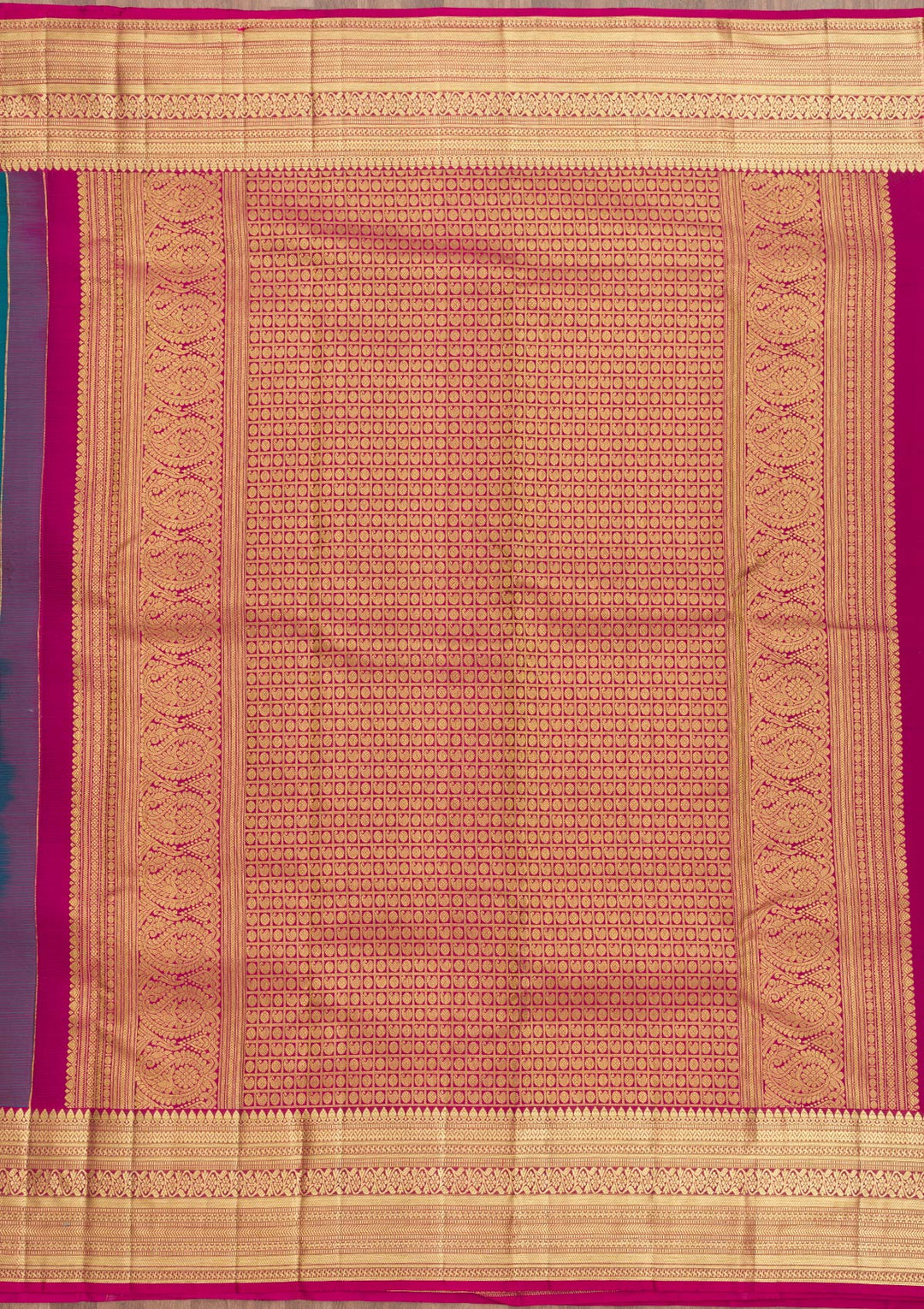 Turquoise Blue Zariwork Banarasi Pure Silk Saree