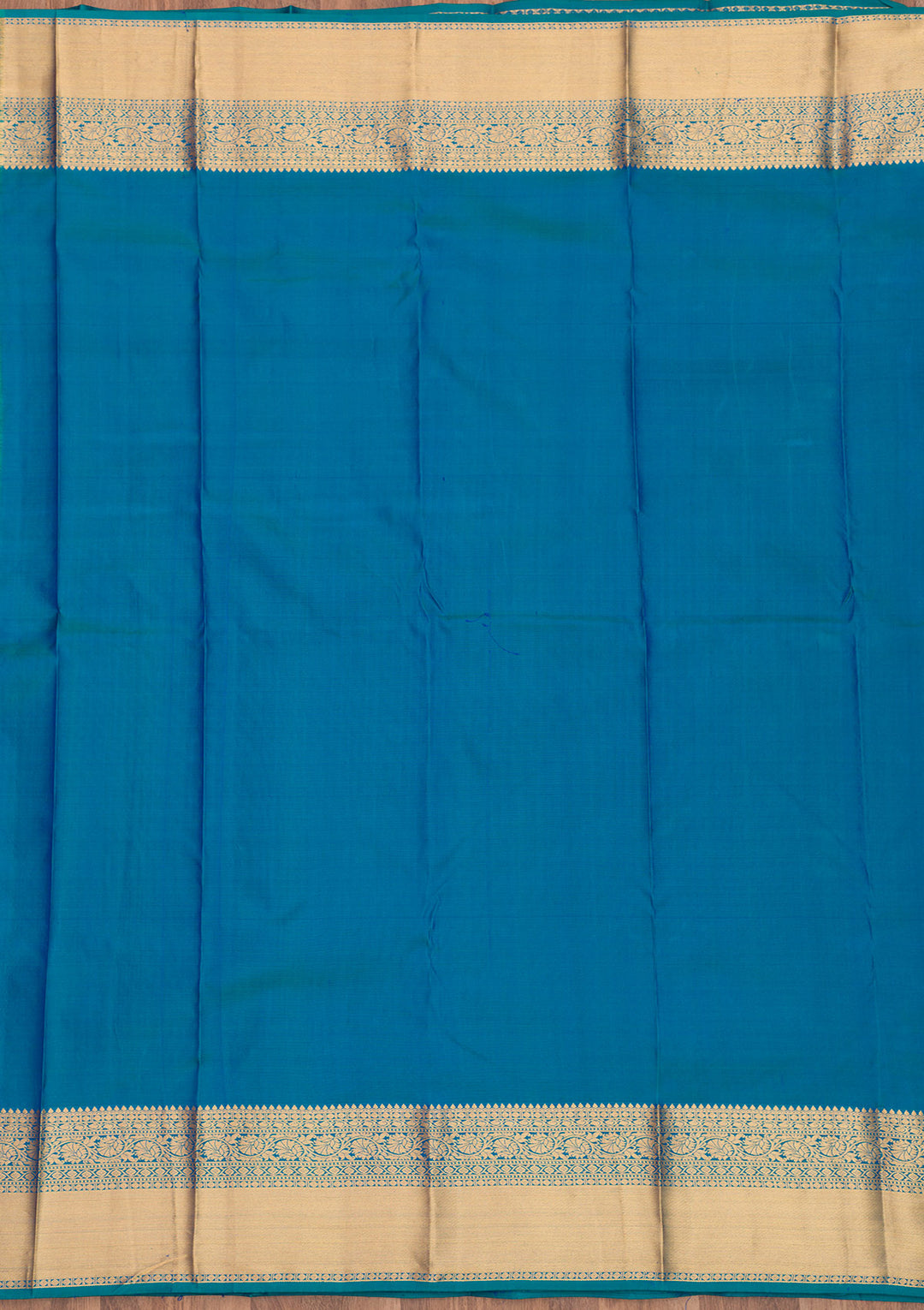 Turquoise Blue Zariwork Pure Silk Saree