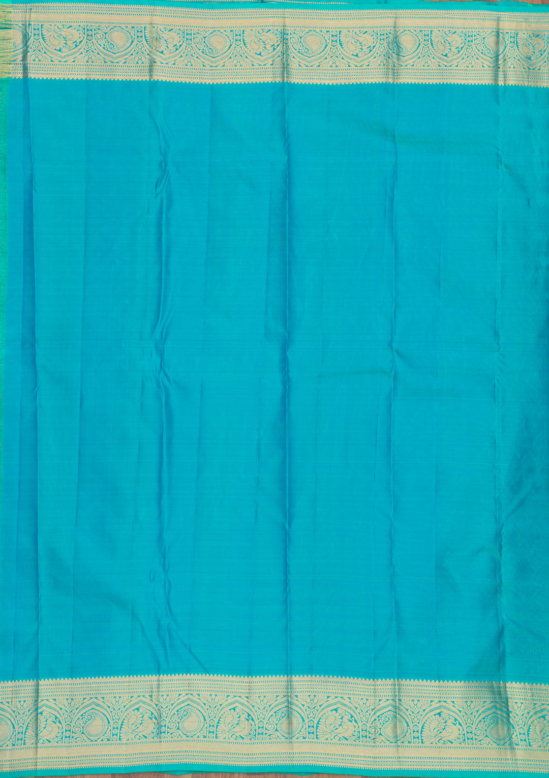 Turquoise Blue Zariwork Pure Silk Saree
