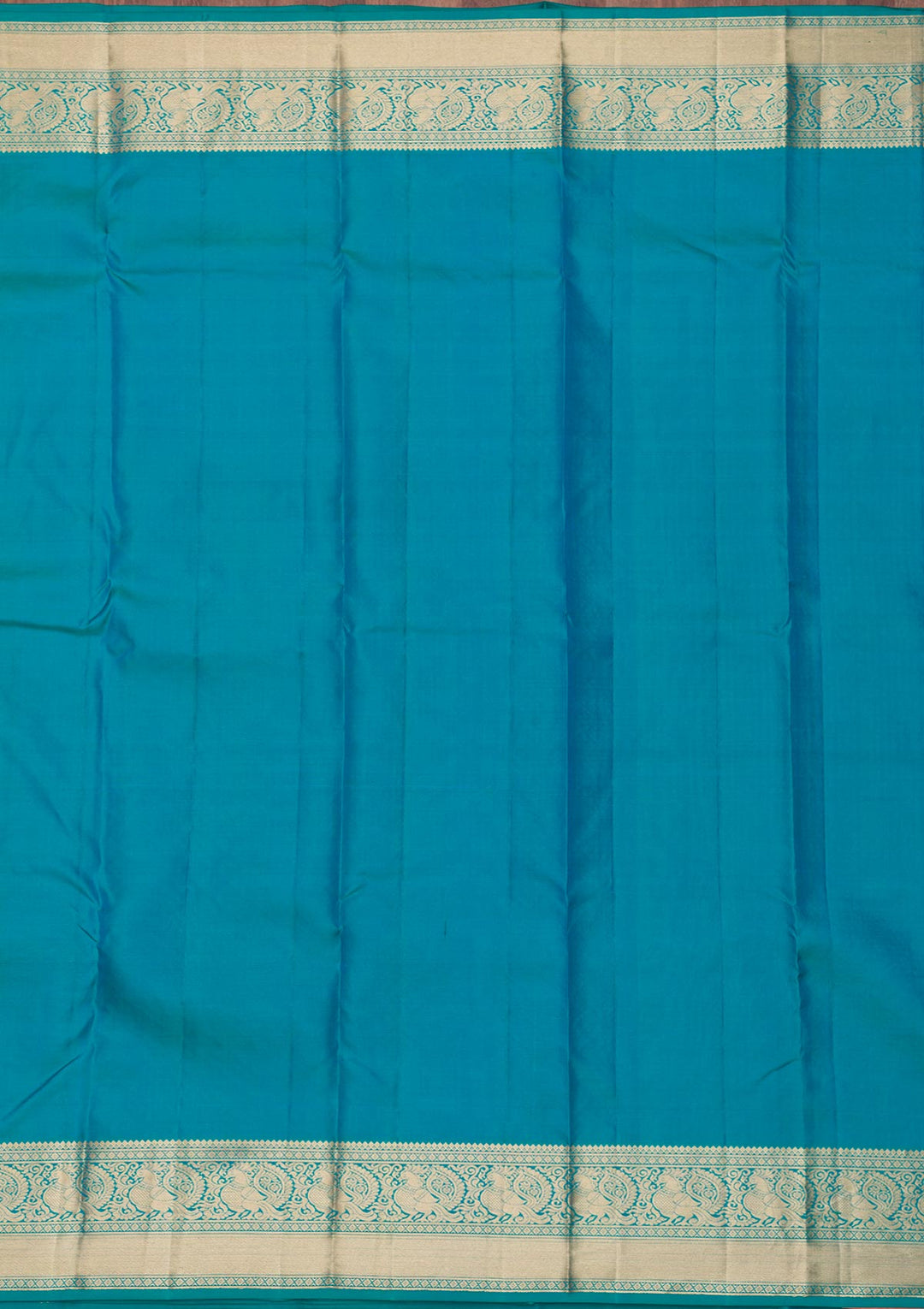 Turquoise Blue Zariwork Pure Silk Saree