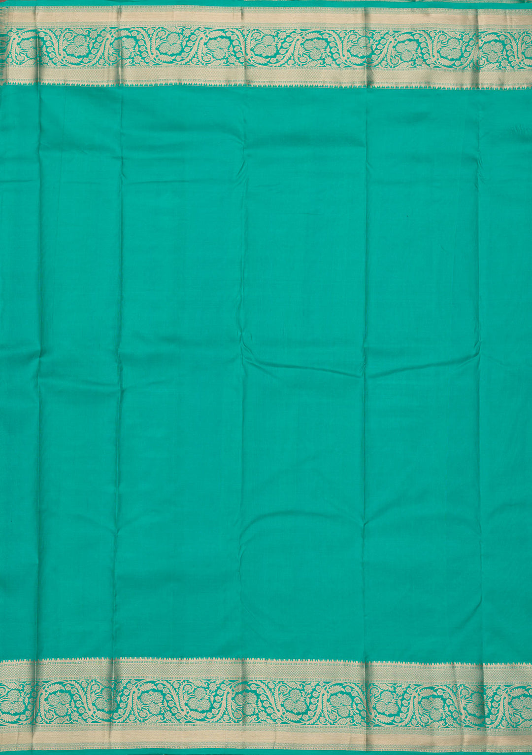 Turquoise Blue Zariwork Pure Silk Saree