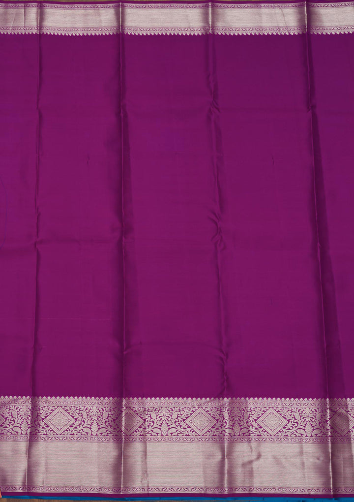 Turquoise Blue Zariwork Pure Silk Saree