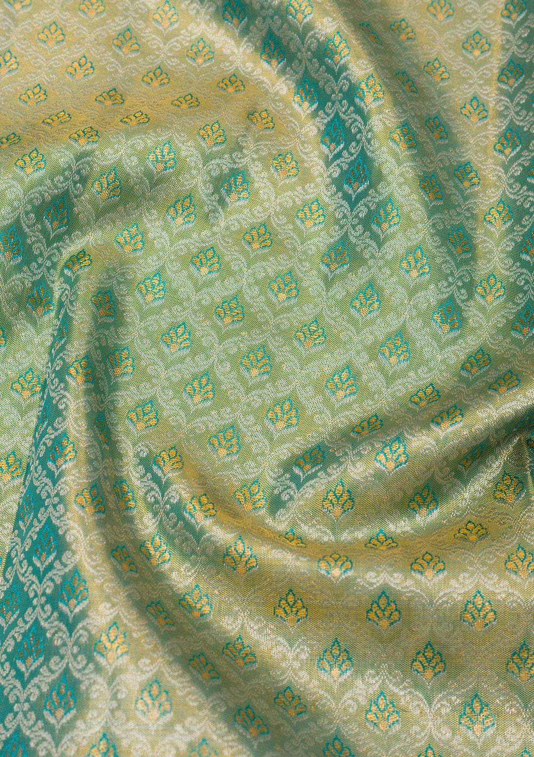 Turquoise Blue Zariwork Pure Silk Saree