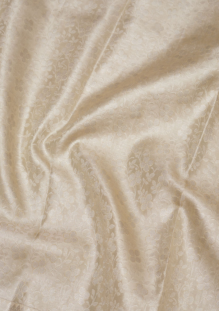 White Zariwork Pure Silk Saree