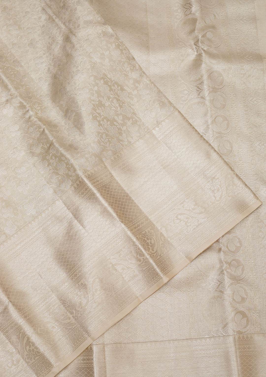 White Zariwork Pure Silk Saree