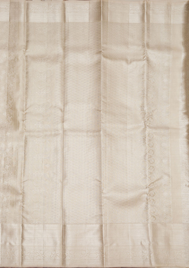 White Zariwork Pure Silk Saree