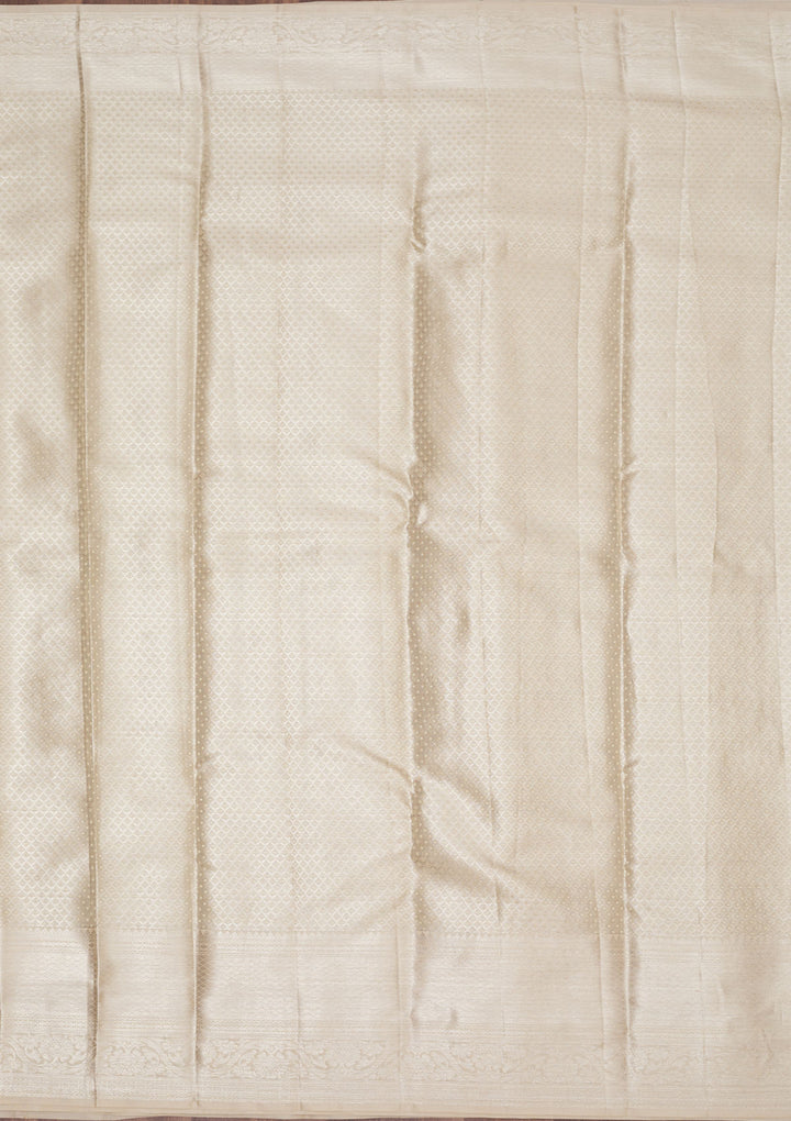 White Zariwork Pure Silk Saree