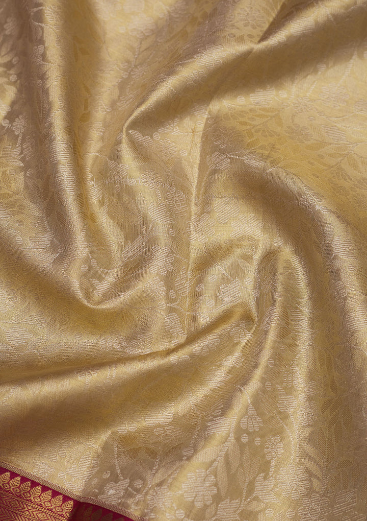 White Zariwork Pure Silk Saree