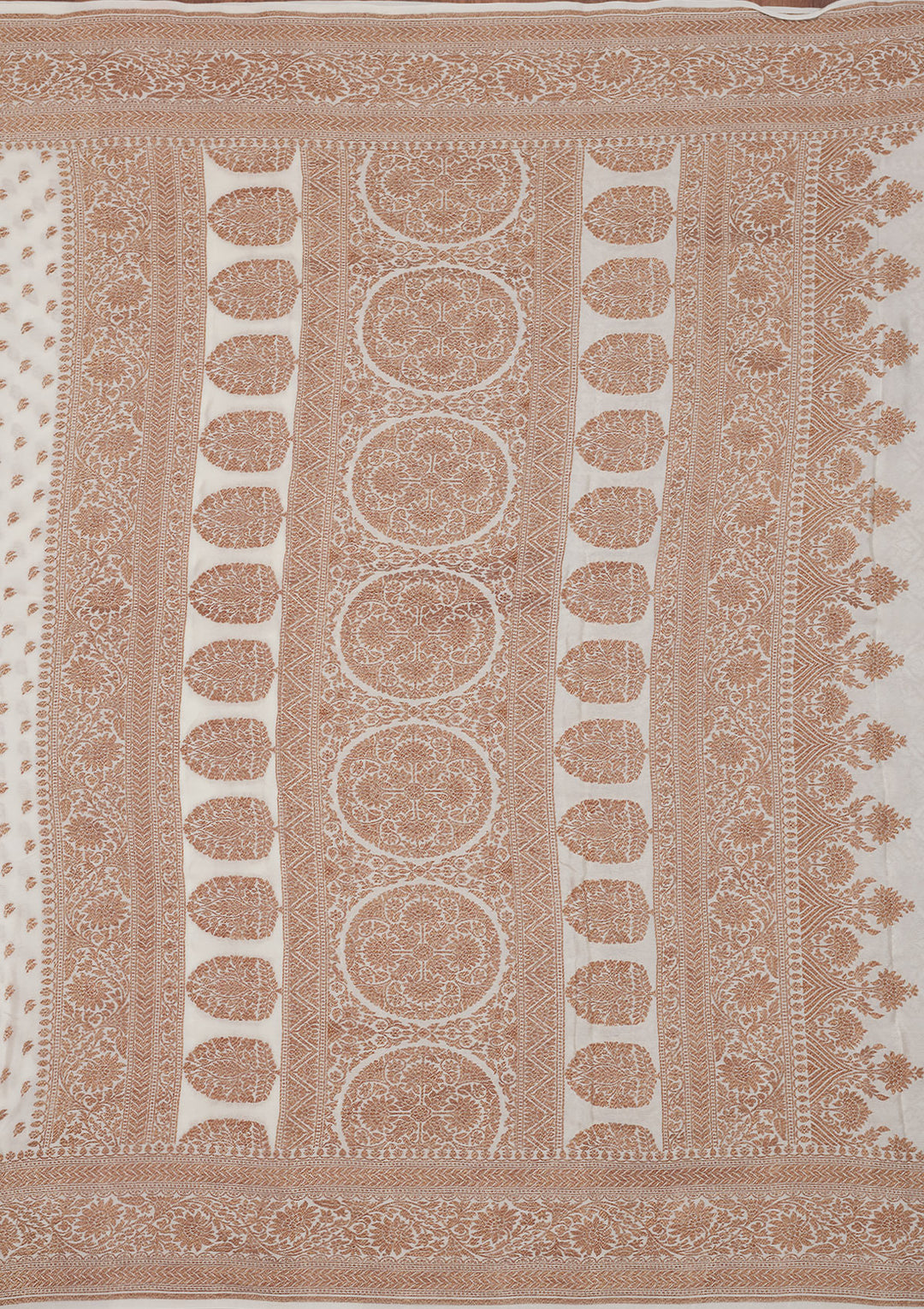 White Zariwork Pure Silk Saree