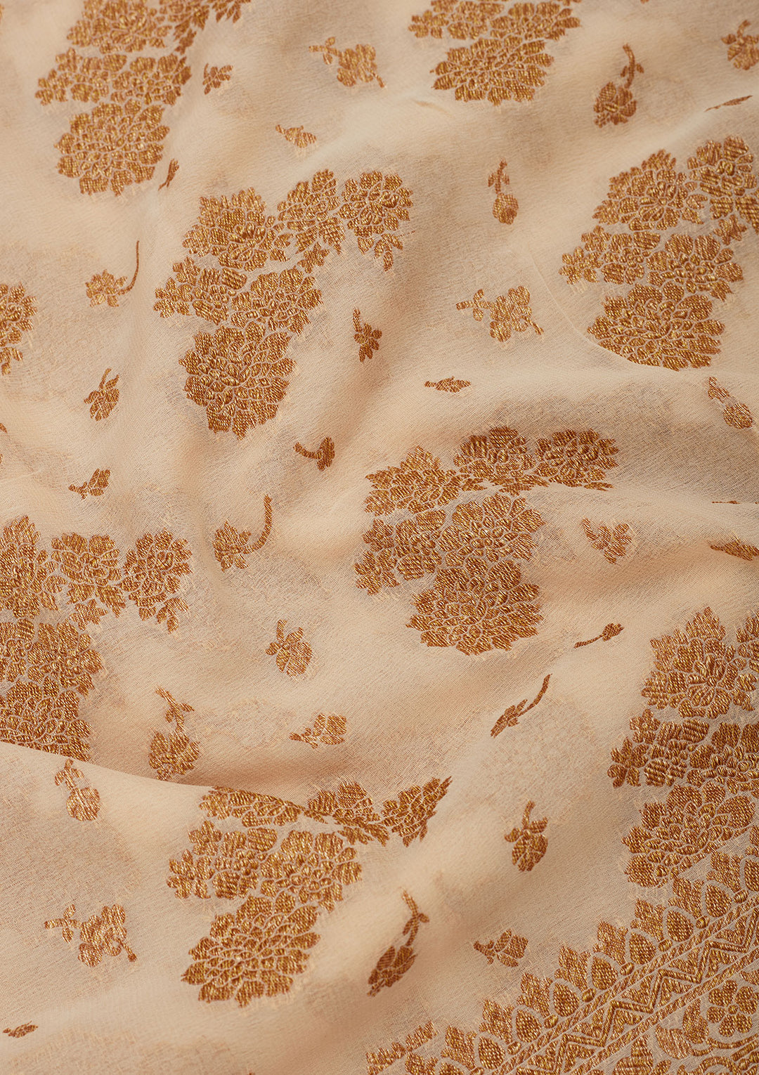 White Zariwork Pure Silk Saree