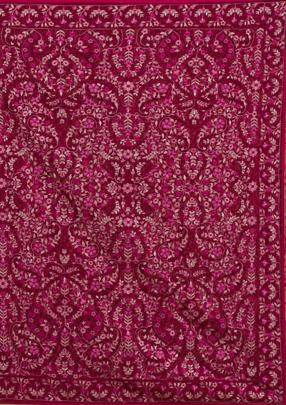 Wine Kashmiri Georgette Saree