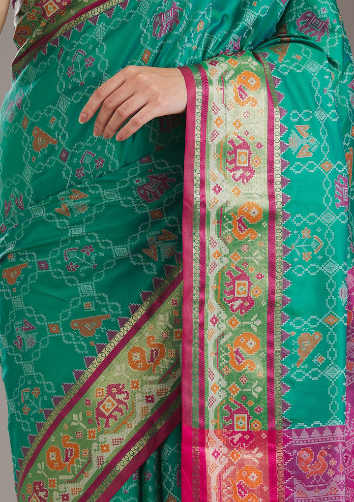 Wine Printed Silk Saree